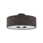 Nowodvorski Lampa przysufitowa AMARELA M 25W only LED 220-230 50/60 Hz - Tkanina - Czarny melanż 11658
