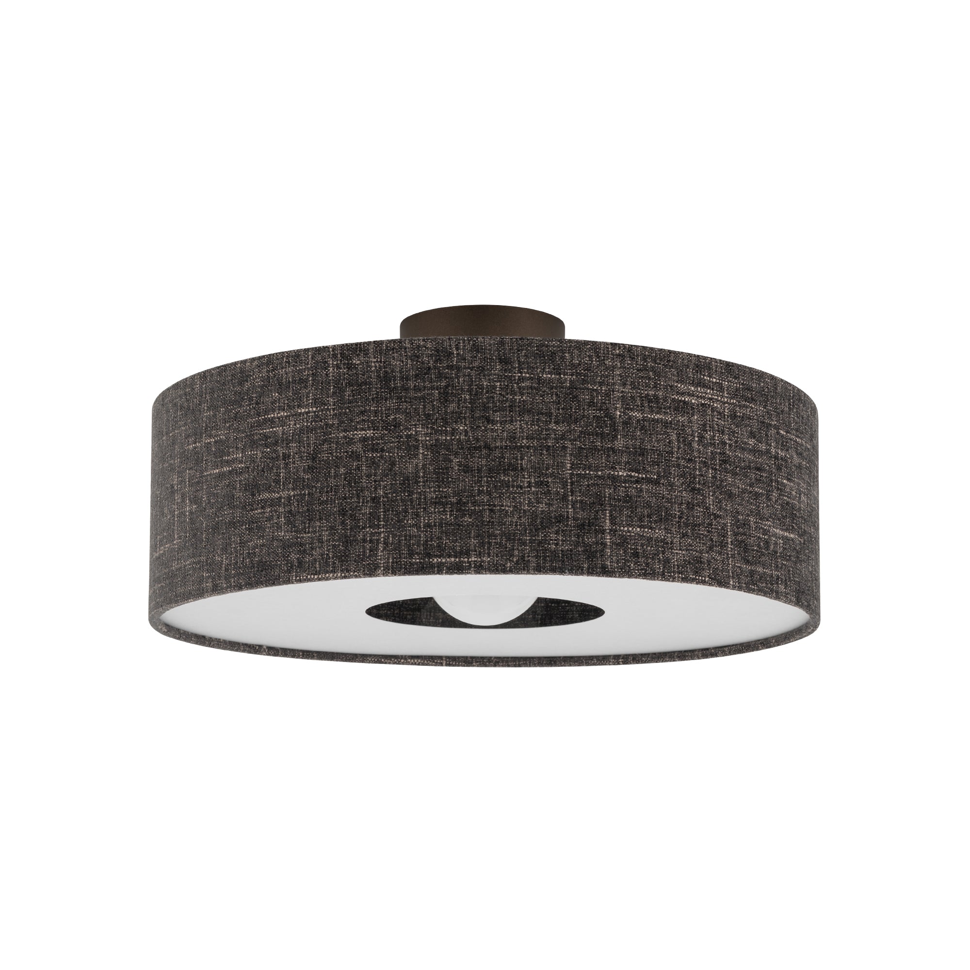 Nowodvorski Lampa przysufitowa AMARELA M 25W only LED 220-230 50/60 Hz - Tkanina - Czarny melanż 11658