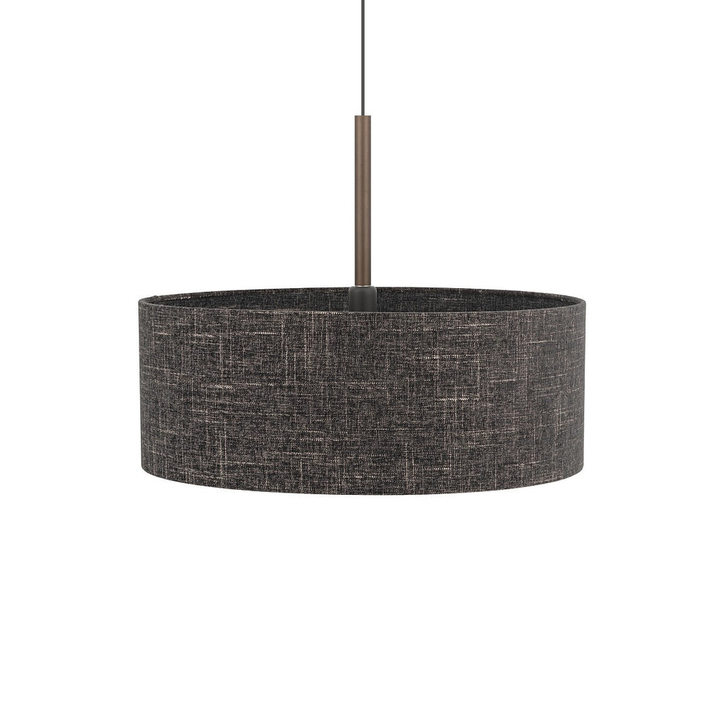 Nowodvorski Lampa wisząca AMARELA M 25W only LED 220-230 50/60 Hz - Tkanina - Czarny melanż 11659