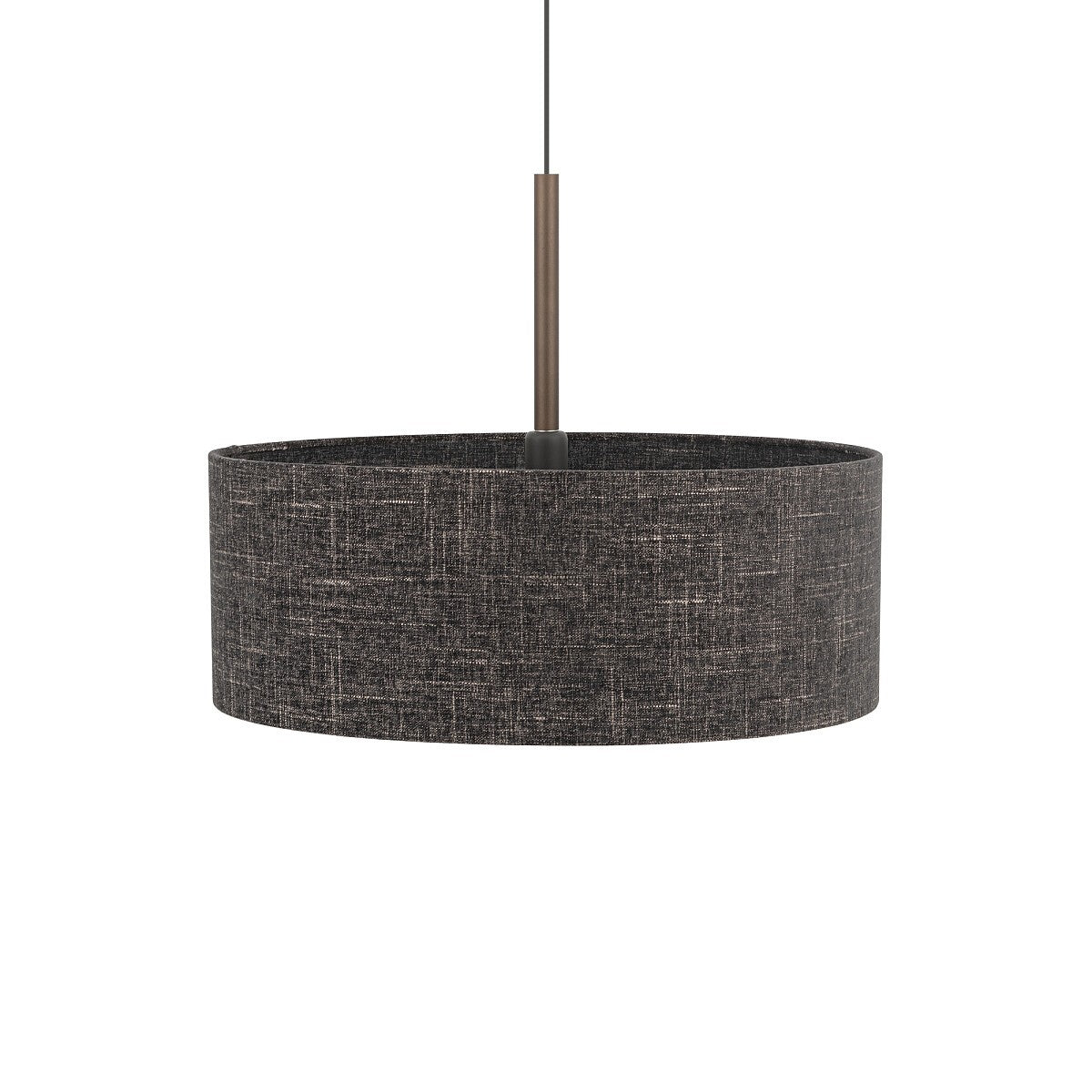 Nowodvorski Lampa wisząca AMARELA M 25W only LED 220-230 50/60 Hz - Tkanina - Czarny melanż 11659