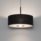 Nowodvorski Lampa wisząca AMARELA M 25W only LED 220-230 50/60 Hz - Tkanina - Czarny melanż 11659