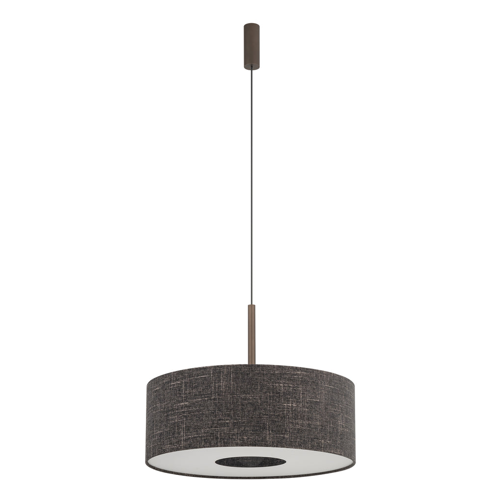 Nowodvorski Lampa wisząca AMARELA M 25W only LED 220-230 50/60 Hz - Tkanina - Czarny melanż 11659