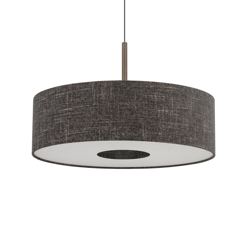 Nowodvorski Lampa wisząca AMARELA L 25W only LED 220-230 50/60 Hz - Tkanina - Czarny melanż 11660