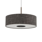 Nowodvorski Lampa wisząca AMARELA L 25W only LED 220-230 50/60 Hz - Tkanina - Czarny melanż 11660