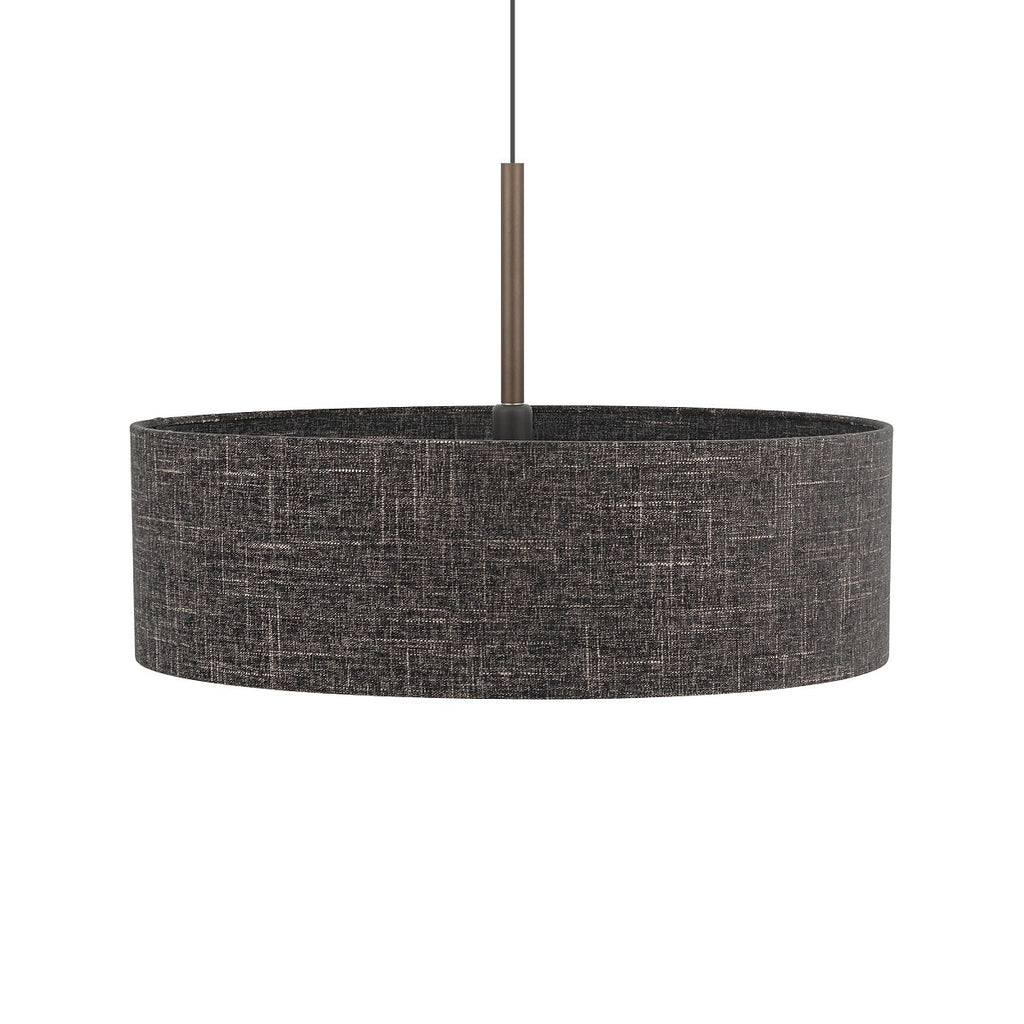 Nowodvorski Lampa wisząca AMARELA L 25W only LED 220-230 50/60 Hz - Tkanina - Czarny melanż 11660