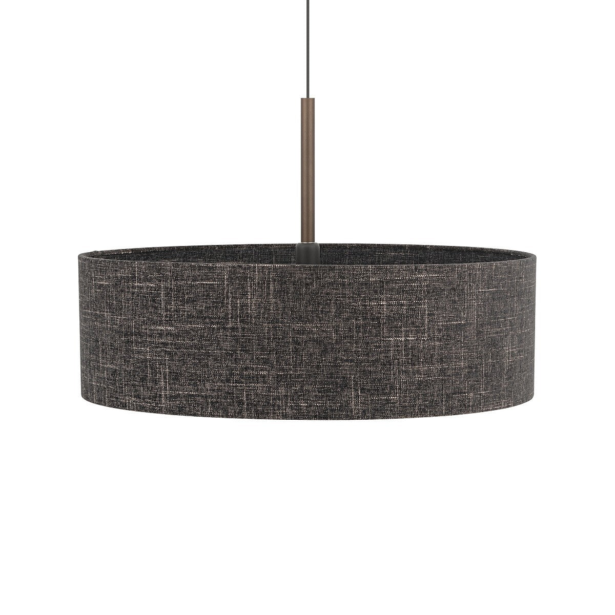 Nowodvorski Lampa wisząca AMARELA L 25W only LED 220-230 50/60 Hz - Tkanina - Czarny melanż 11660