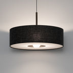 Nowodvorski Lampa wisząca AMARELA L 25W only LED 220-230 50/60 Hz - Tkanina - Czarny melanż 11660