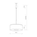 Nowodvorski Lampa wisząca AMARELA L 25W only LED 220-230 50/60 Hz - Tkanina - Czarny melanż 11660