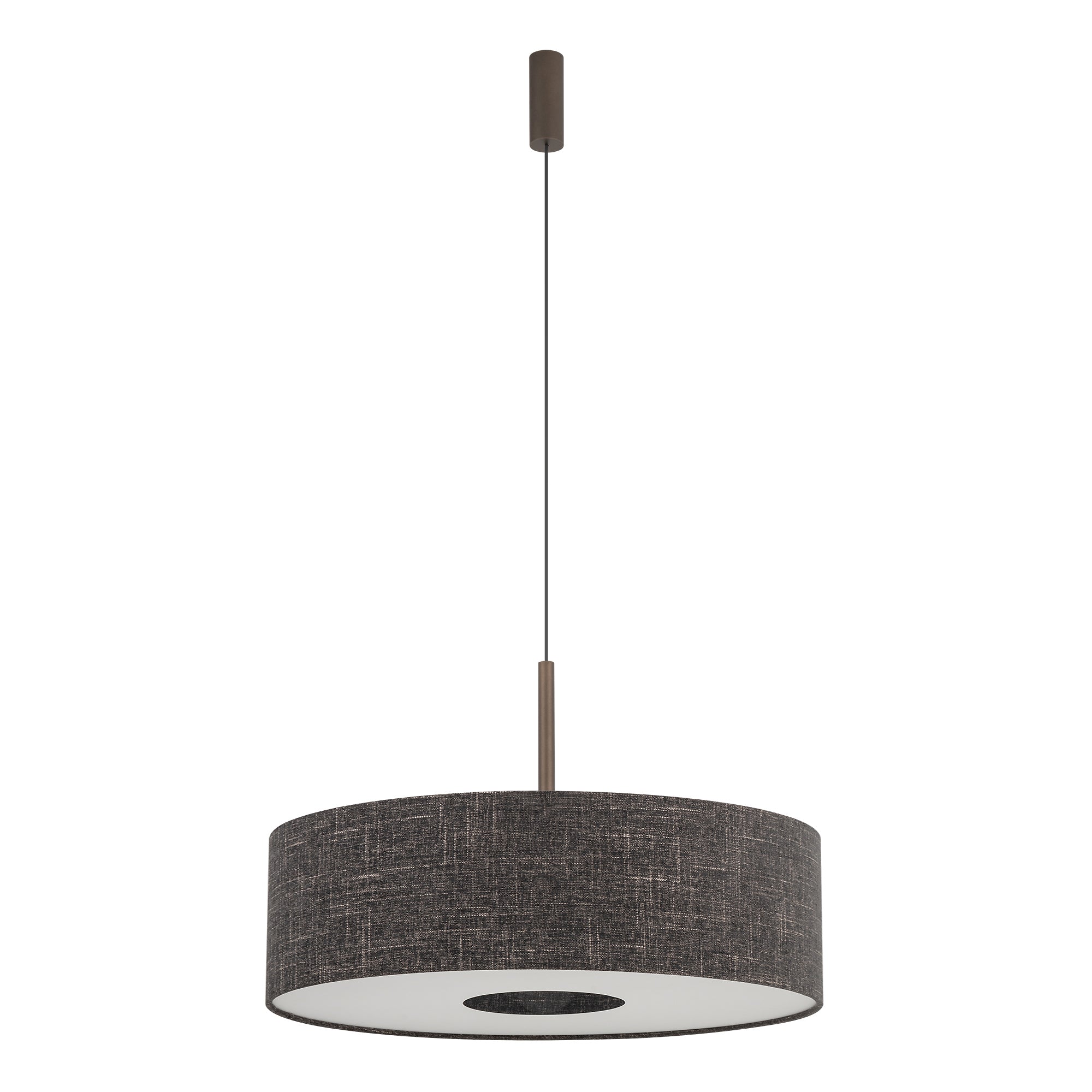 Nowodvorski Lampa wisząca AMARELA L 25W only LED 220-230 50/60 Hz - Tkanina - Czarny melanż 11660