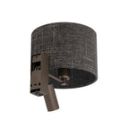 Nowodvorski Kinkiet regulowany z włącznikiem AMARELA A 10W only LED, 10W only LED 220-230 50/60 - Tkanina - Czarny melanż 11661