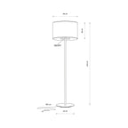 Nowodvorski Lampa podłogowa AMARELA 25W only LED 220-230 50/60 Hz - Tkanina - Czarny melanż 11663