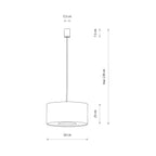 Nowodvorski Lampa wisząca CEDRO M 25W only LED 220-230 50/60 Hz - Tkanina - Beżowy 11665