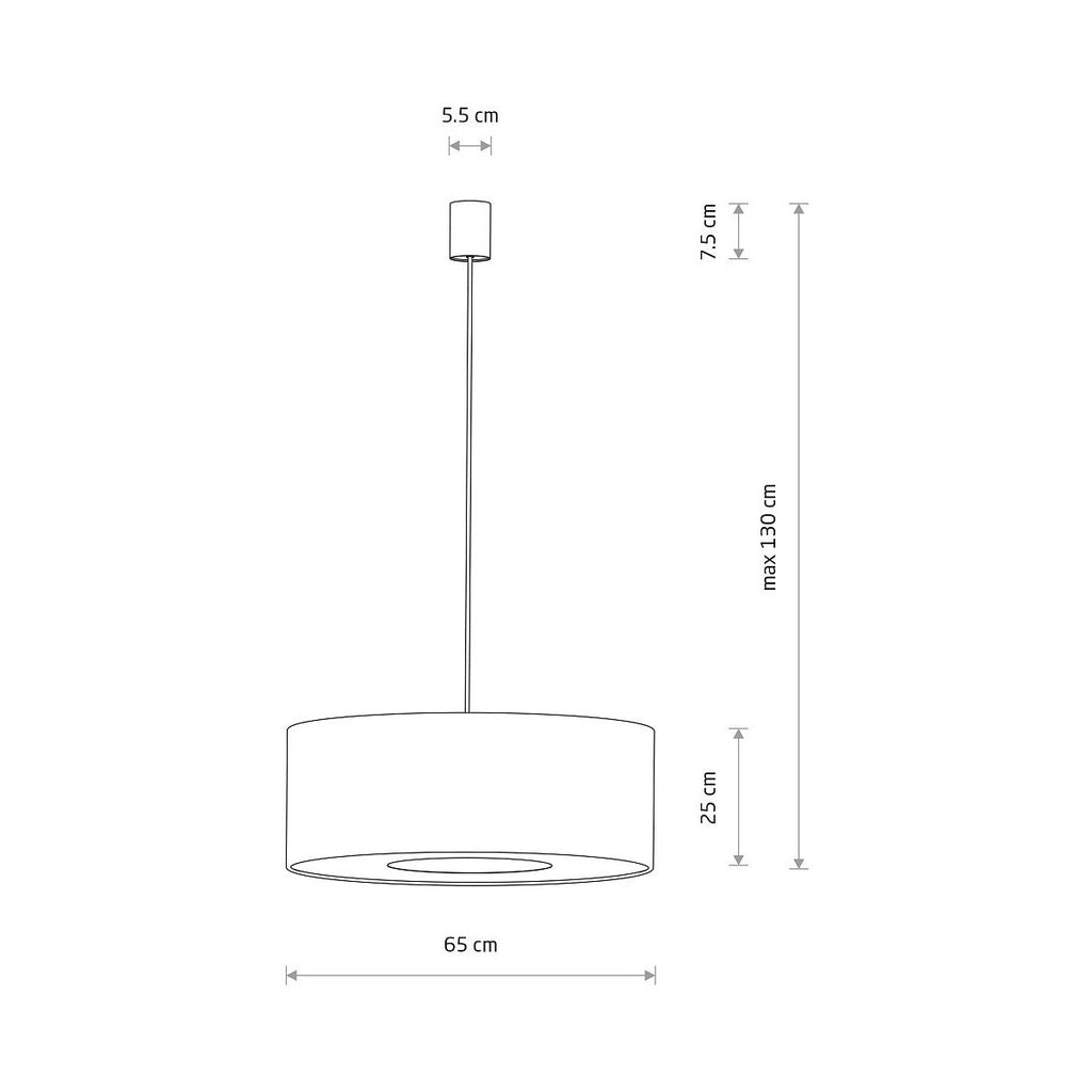 Nowodvorski Lampa wisząca CEDRO L 25W only LED 220-230 50/60 Hz - Tkanina - Beżowy 11666