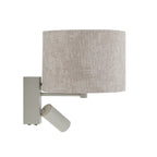 Nowodvorski Kinkiet regulowany z włącznikiem CEDRO A 10W only LED, 10W only LED 220-230 50/60 - Tkanina - Beżowy 11668