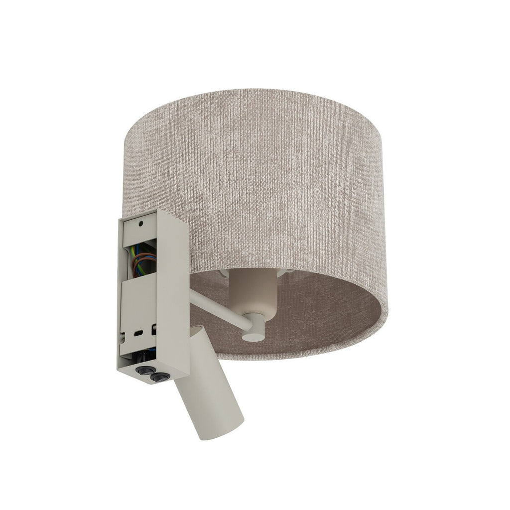 Nowodvorski Kinkiet regulowany z włącznikiem CEDRO A 10W only LED, 10W only LED 220-230 50/60 - Tkanina - Beżowy 11668