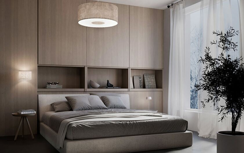Nowodvorski Kinkiet CEDRO B 10W only LED 220-230 50/60 - Tkanina - Beżowy 11669