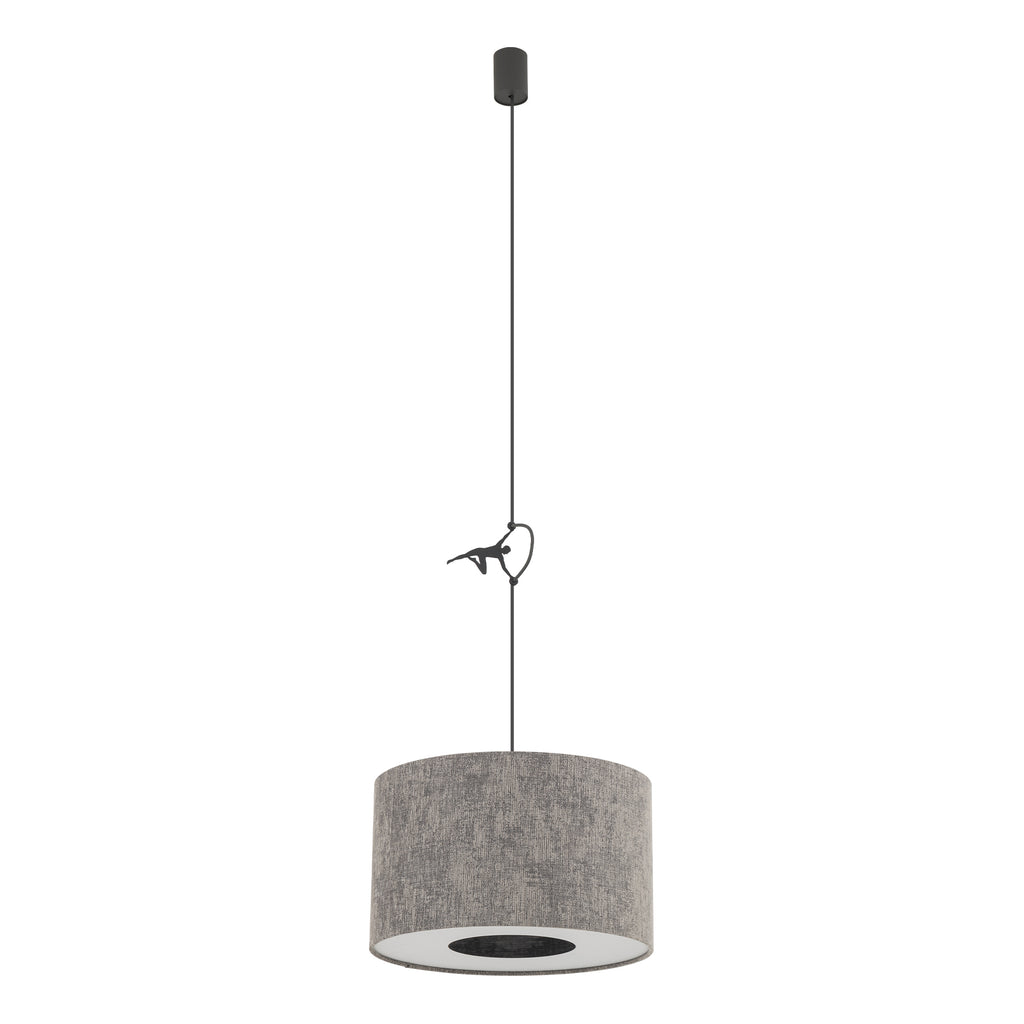 Nowodvorski Lampa wisząca LAGO S 15W only LED 220-230 50/60 Hz - Tkanina - Szary 11673