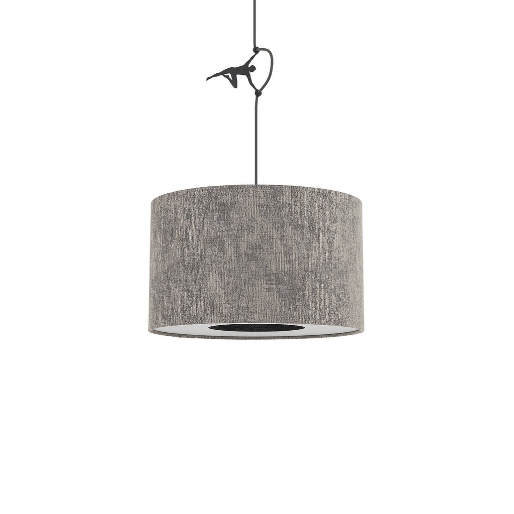 Nowodvorski Lampa wisząca LAGO S 15W only LED 220-230 50/60 Hz - Tkanina - Szary 11673