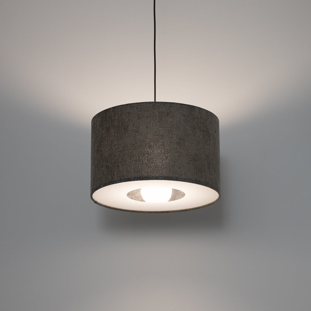 Nowodvorski Lampa wisząca LAGO S 15W only LED 220-230 50/60 Hz - Tkanina - Szary 11673