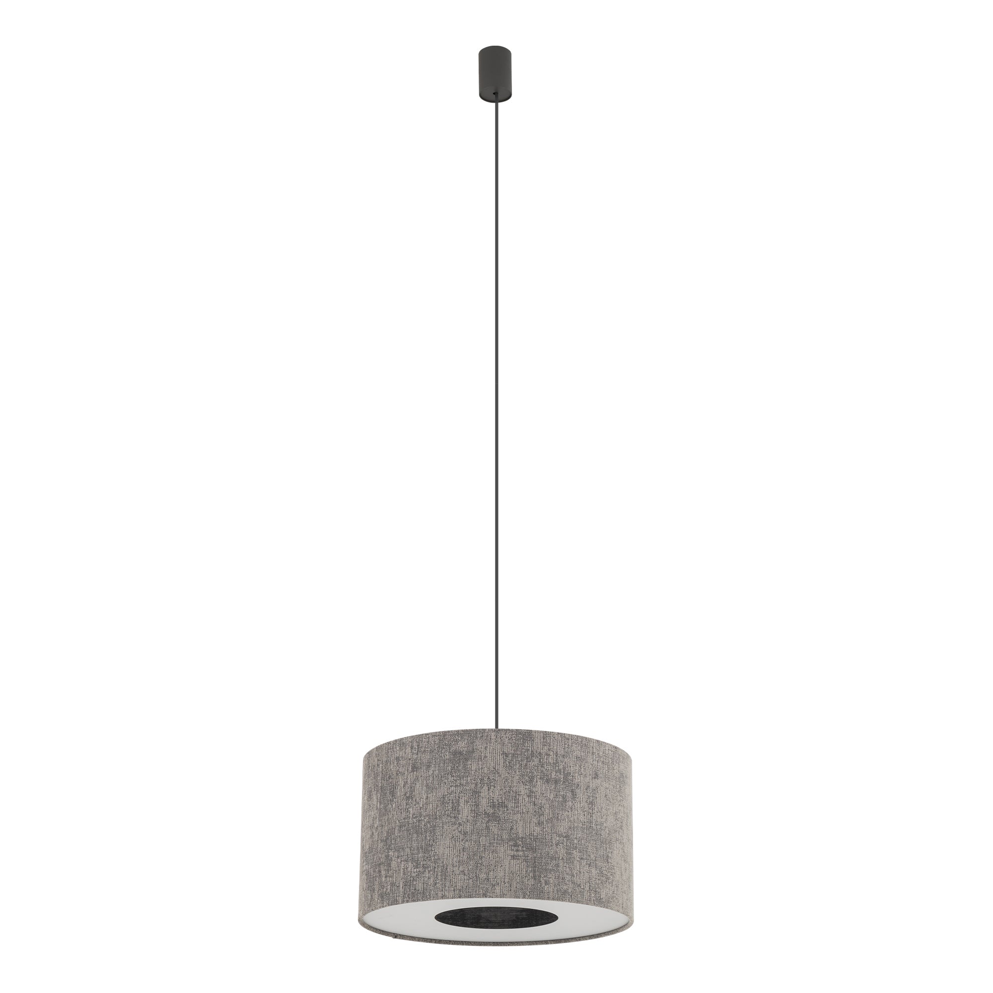 Nowodvorski Lampa wisząca LAGO S 15W only LED 220-230 50/60 Hz - Tkanina - Szary 11673