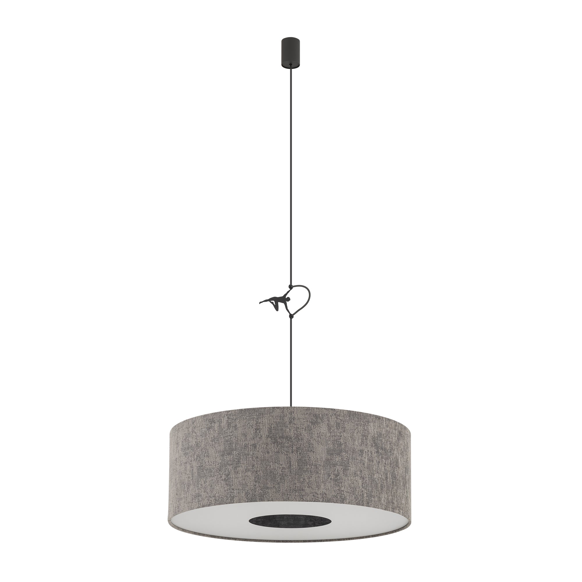Nowodvorski Lampa wisząca LAGO M 25W only LED 220-230 50/60 Hz - Tkanina - Szary 11674