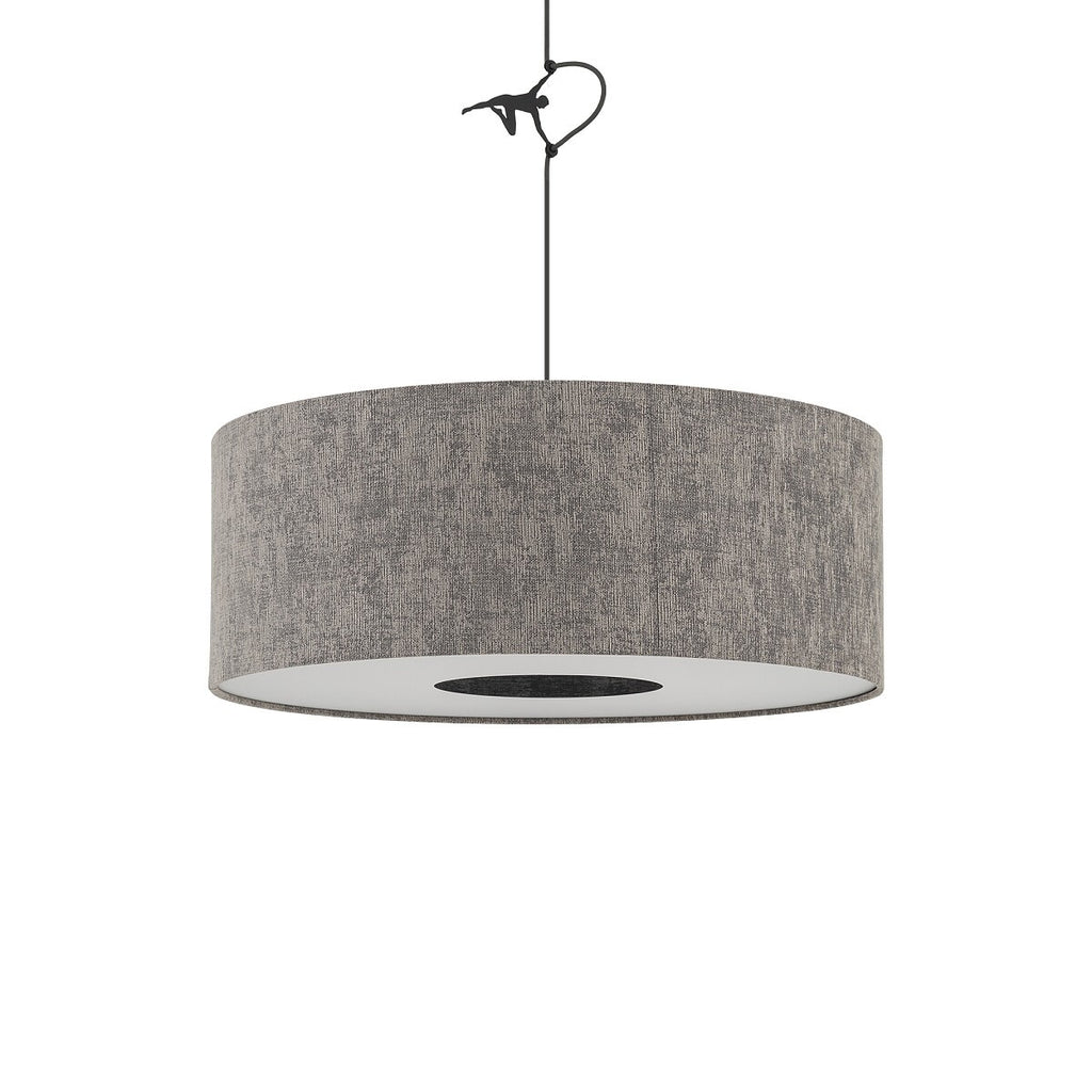 Nowodvorski Lampa wisząca LAGO M 25W only LED 220-230 50/60 Hz - Tkanina - Szary 11674
