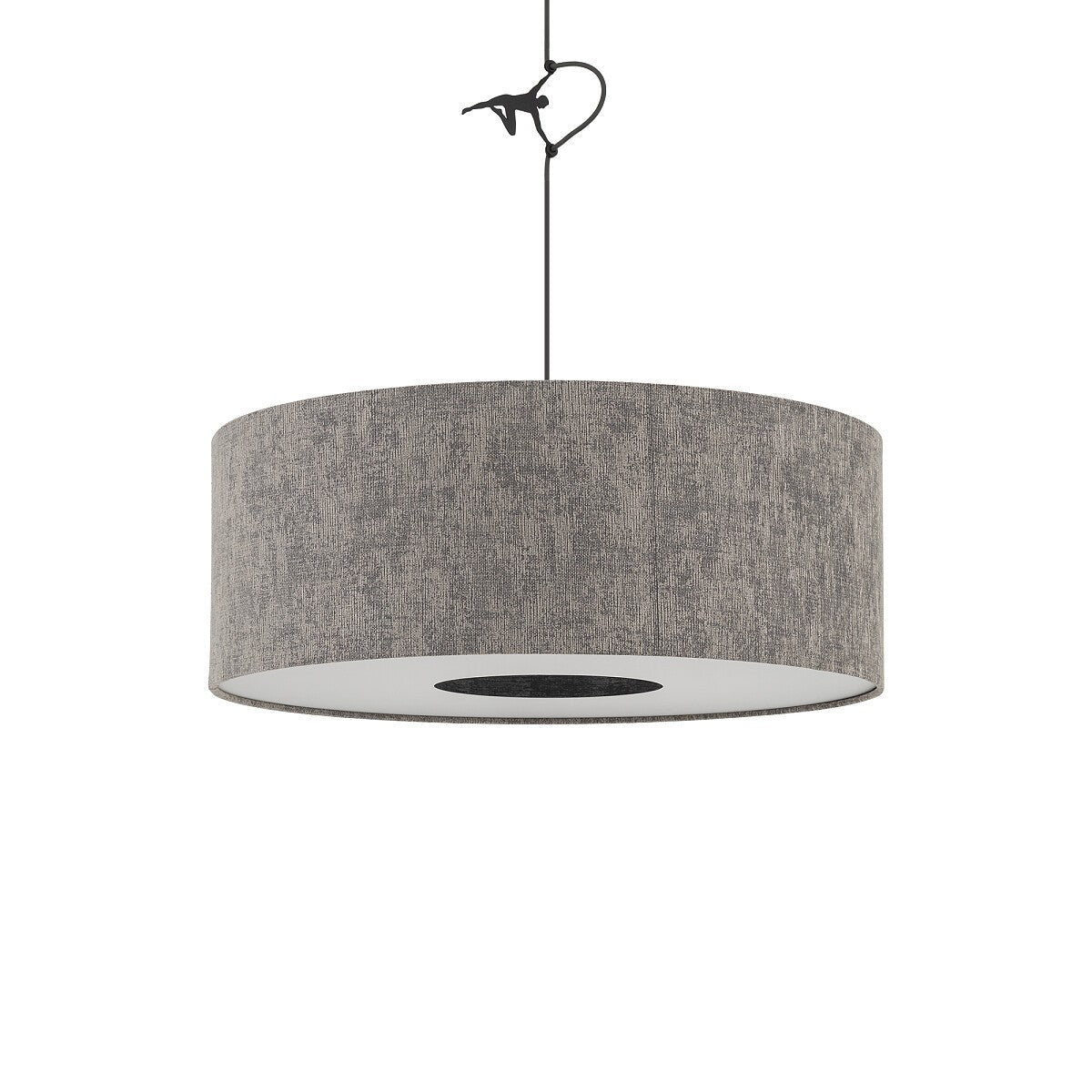 Nowodvorski Lampa wisząca LAGO M 25W only LED 220-230 50/60 Hz - Tkanina - Szary 11674