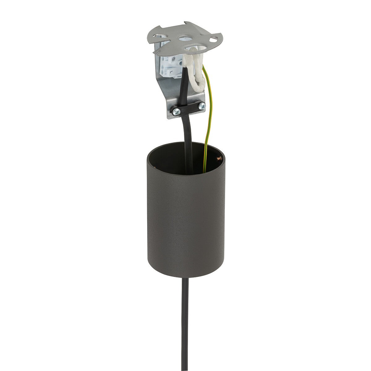 Nowodvorski Lampa wisząca LAGO M 25W only LED 220-230 50/60 Hz - Tkanina - Szary 11674