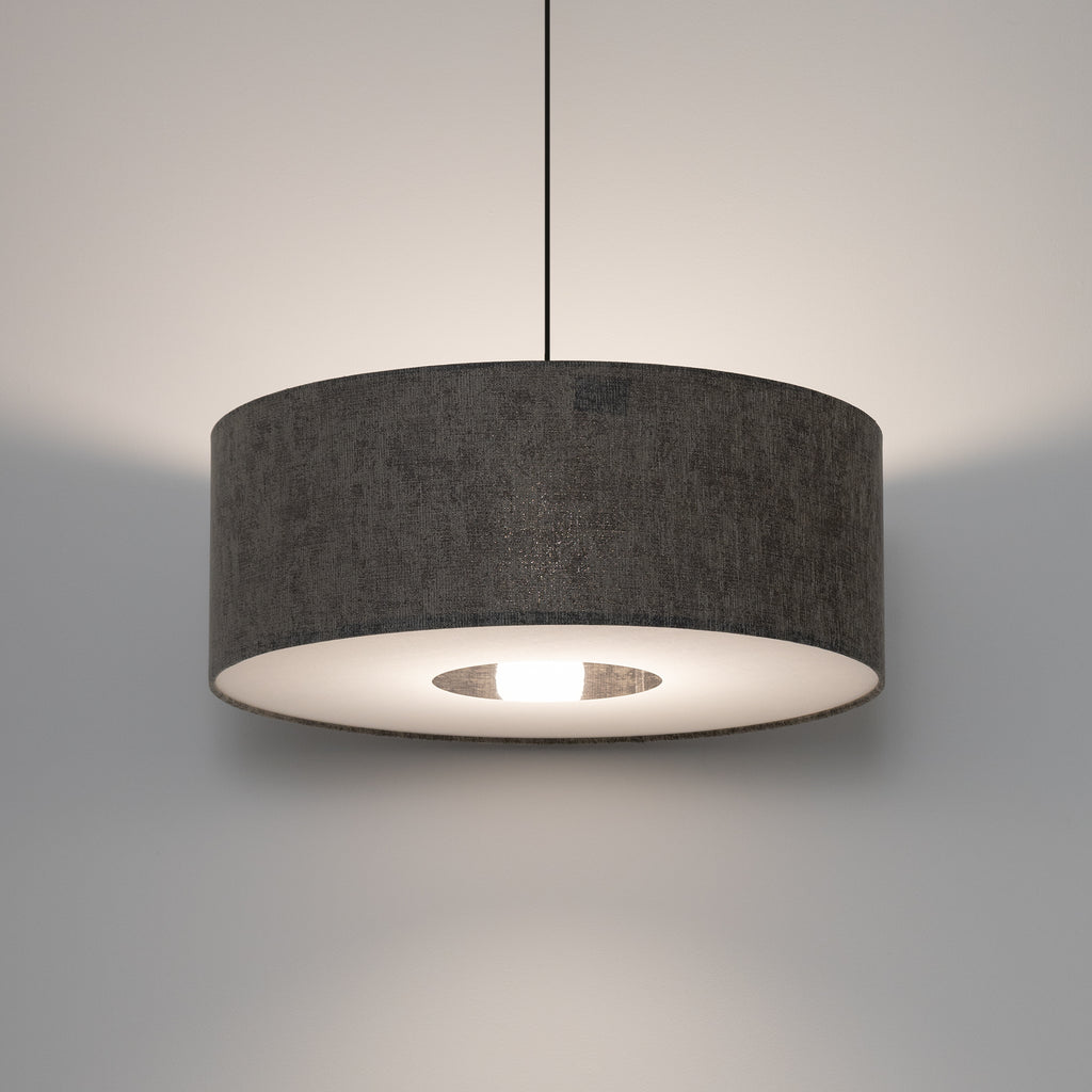 Nowodvorski Lampa wisząca LAGO M 25W only LED 220-230 50/60 Hz - Tkanina - Szary 11674