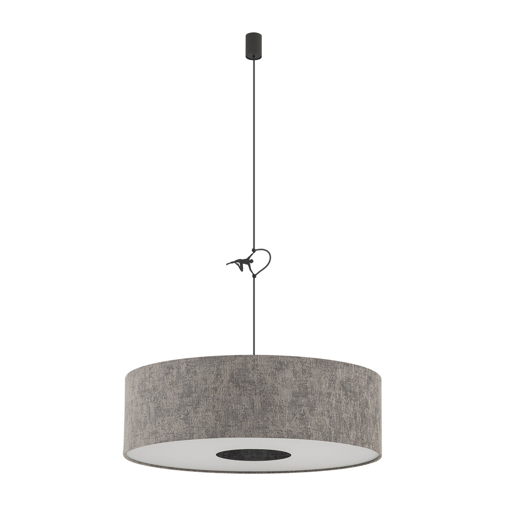 Nowodvorski Lampa wisząca LAGO L 25W only LED 220-230 50/60 Hz - Tkanina - Szary 11675