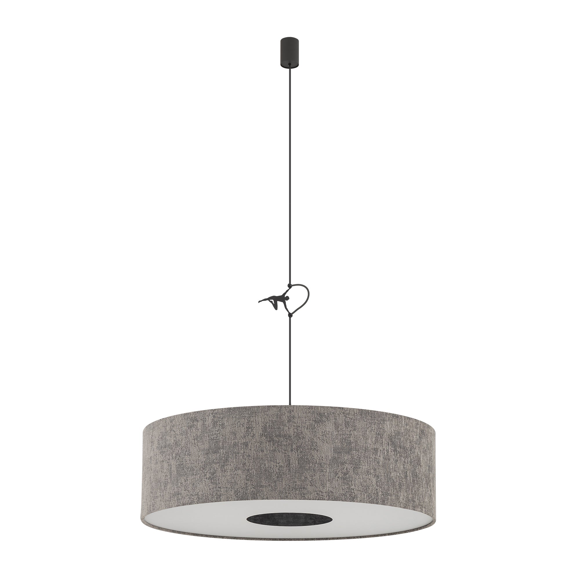 Nowodvorski Lampa wisząca LAGO L 25W only LED 220-230 50/60 Hz - Tkanina - Szary 11675