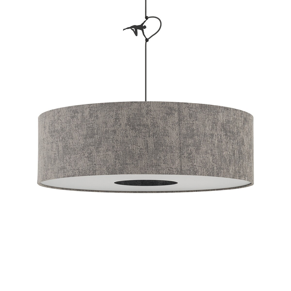 Nowodvorski Lampa wisząca LAGO L 25W only LED 220-230 50/60 Hz - Tkanina - Szary 11675