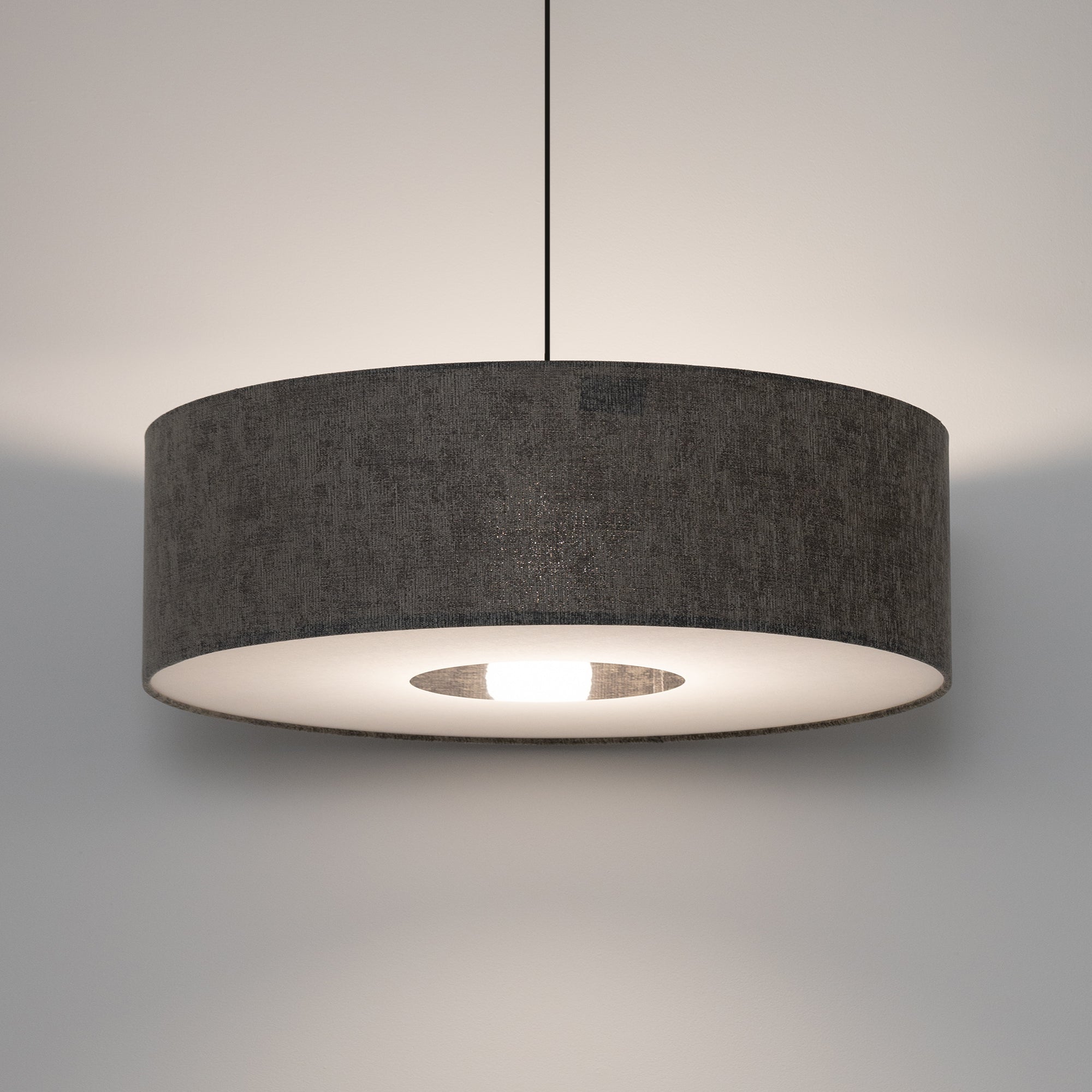 Nowodvorski Lampa wisząca LAGO L 25W only LED 220-230 50/60 Hz - Tkanina - Szary 11675
