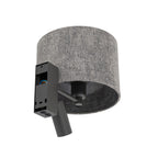Nowodvorski Kinkiet regulowany z włącznikiem LAGO A 10W only LED, 10W only LED 220-230 50/60 - Tkanina - Szary 11677