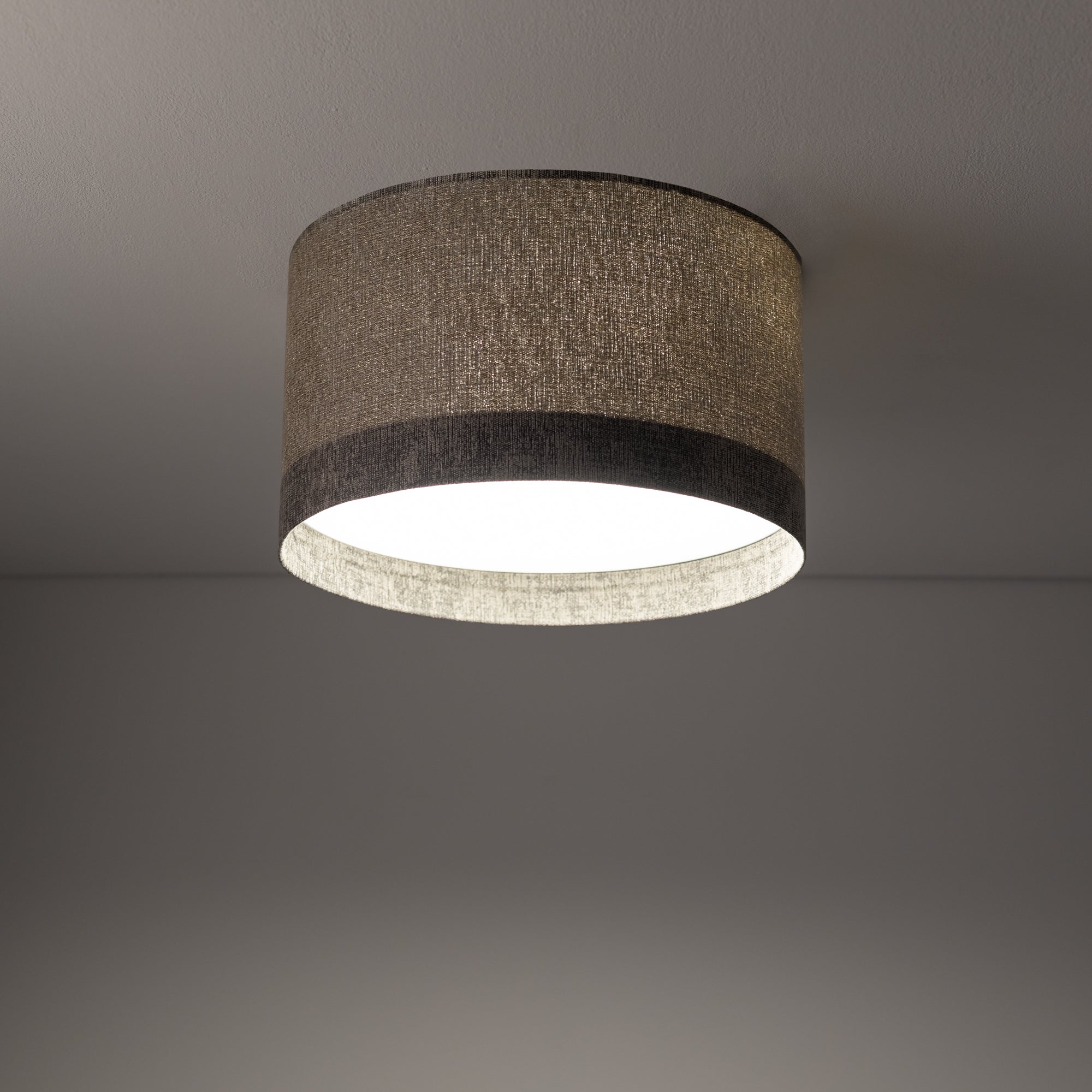 Nowodvorski Plafon LAGO S 15W only LED 220-230 50/60 Hz - Tkanina - Szary 11679