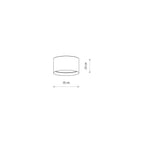 Nowodvorski Plafon LAGO S 15W only LED 220-230 50/60 Hz - Tkanina - Szary 11679