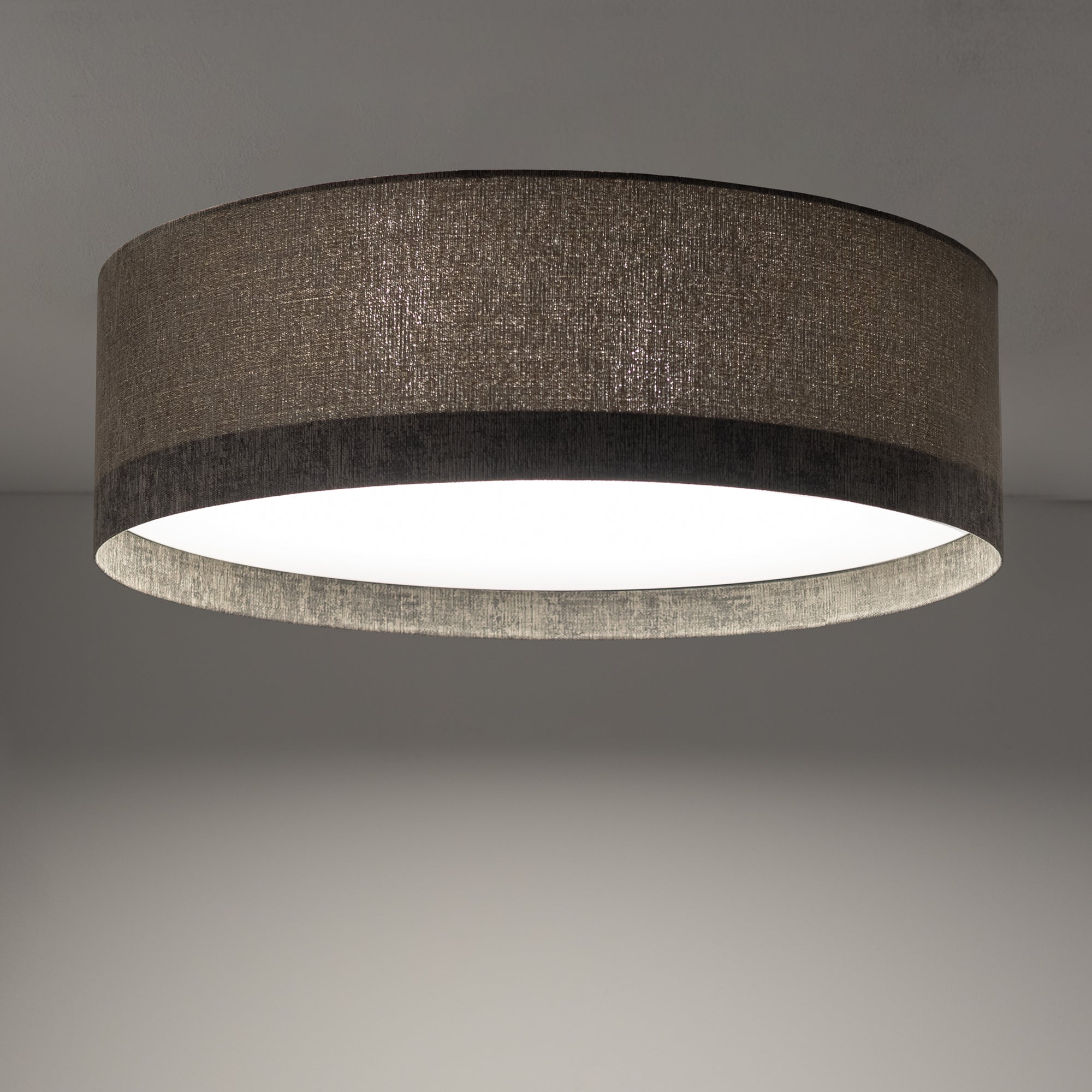 Nowodvorski Plafon LAGO M 15W only LED 220-230 50/60 Hz - Tkanina - Szary 11680