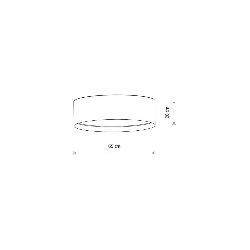 Nowodvorski Plafon LAGO M 15W only LED 220-230 50/60 Hz - Tkanina - Szary 11680