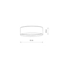 Nowodvorski Plafon LAGO M 15W only LED 220-230 50/60 Hz - Tkanina - Szary 11680