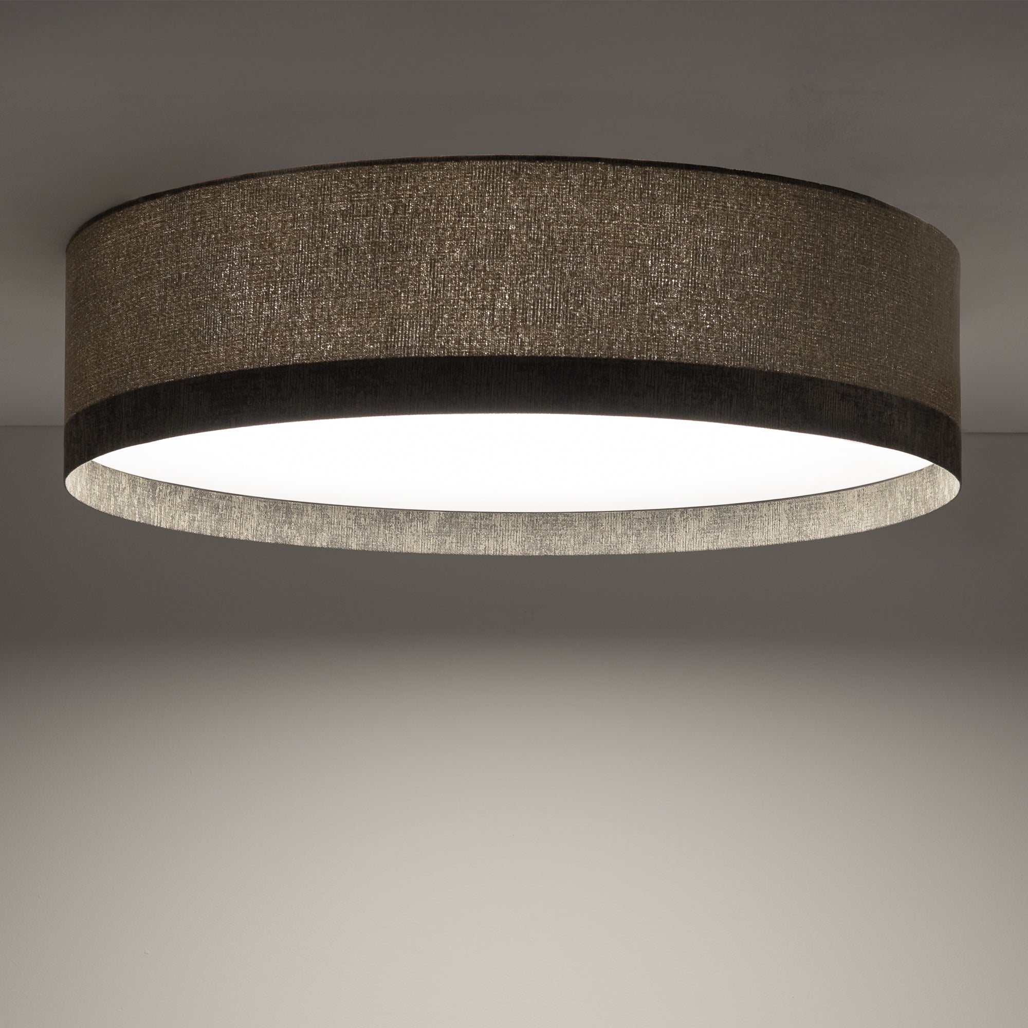 Nowodvorski Plafon LAGO L 15W only LED 220-230 50/60 Hz - Tkanina - Szary 11681