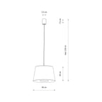 Nowodvorski Lampa wisząca TUTOIA 25W only LED 220-230 50/60 Hz - Tkanina - Beżowy 11682
