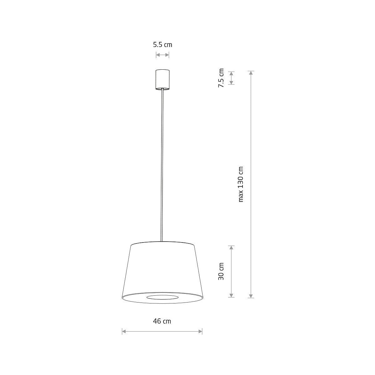 Nowodvorski Lampa wisząca TUTOIA 25W only LED 220-230 50/60 Hz - Tkanina - Beżowy 11682