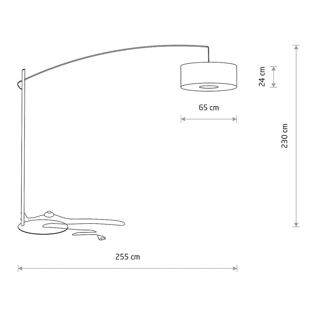 Nowodvorski Lampa podłogowa POISE B 25W only LED 220-230 50/60 Hz - Tkanina - Beżowy 11685