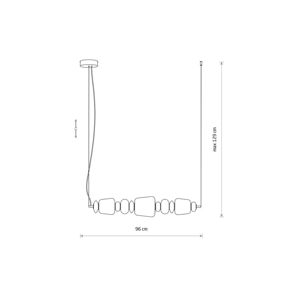 Nowodvorski Lampa wisząca CERAMIC LED 26W 220-230 50/60 - Szkło - Szary 11699
