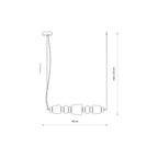 Nowodvorski Lampa wisząca CERAMIC LED 26W 220-230 50/60 - Szkło - Szary 11699