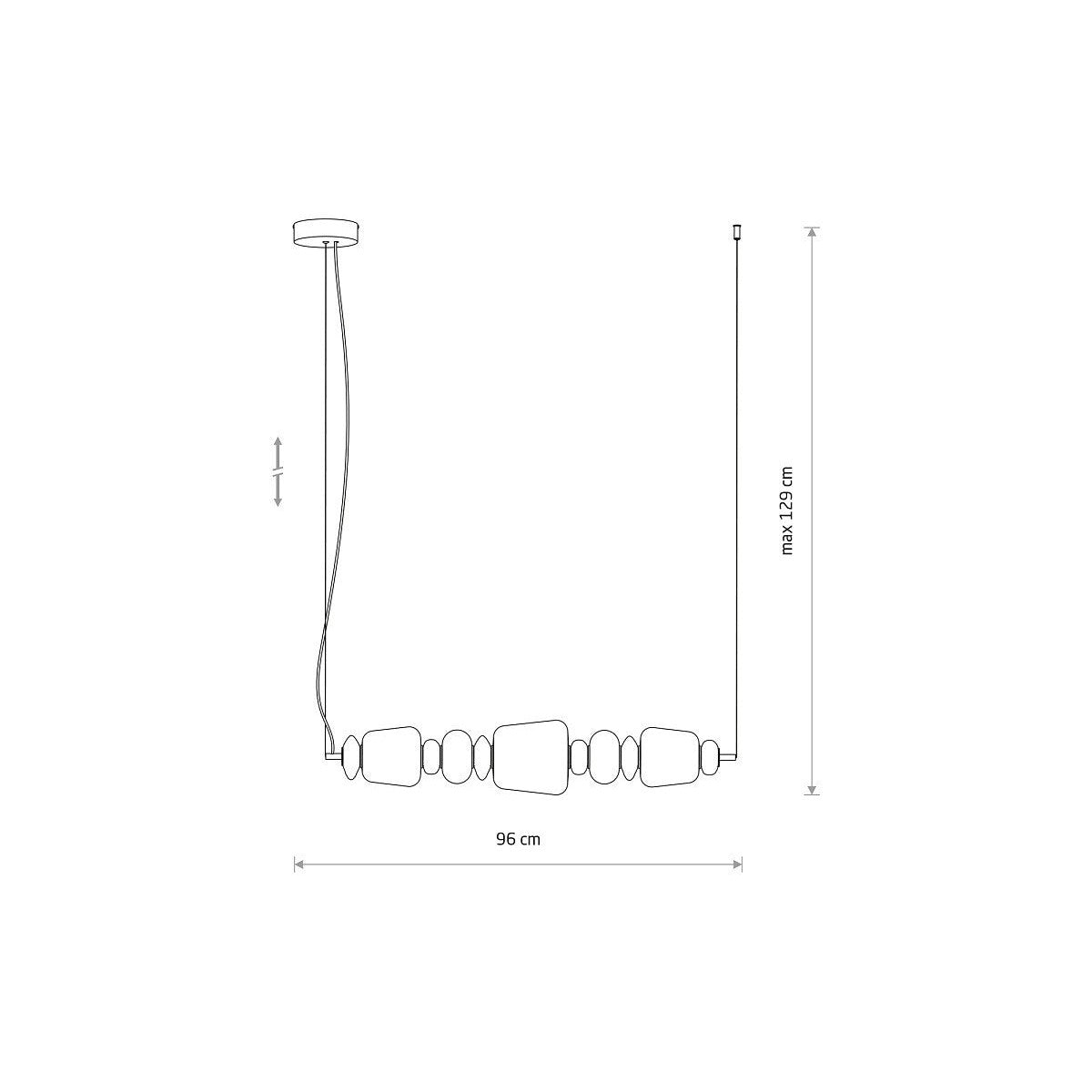 Nowodvorski Lampa wisząca CERAMIC LED 26W 220-230 50/60 - Szkło - Szary 11699