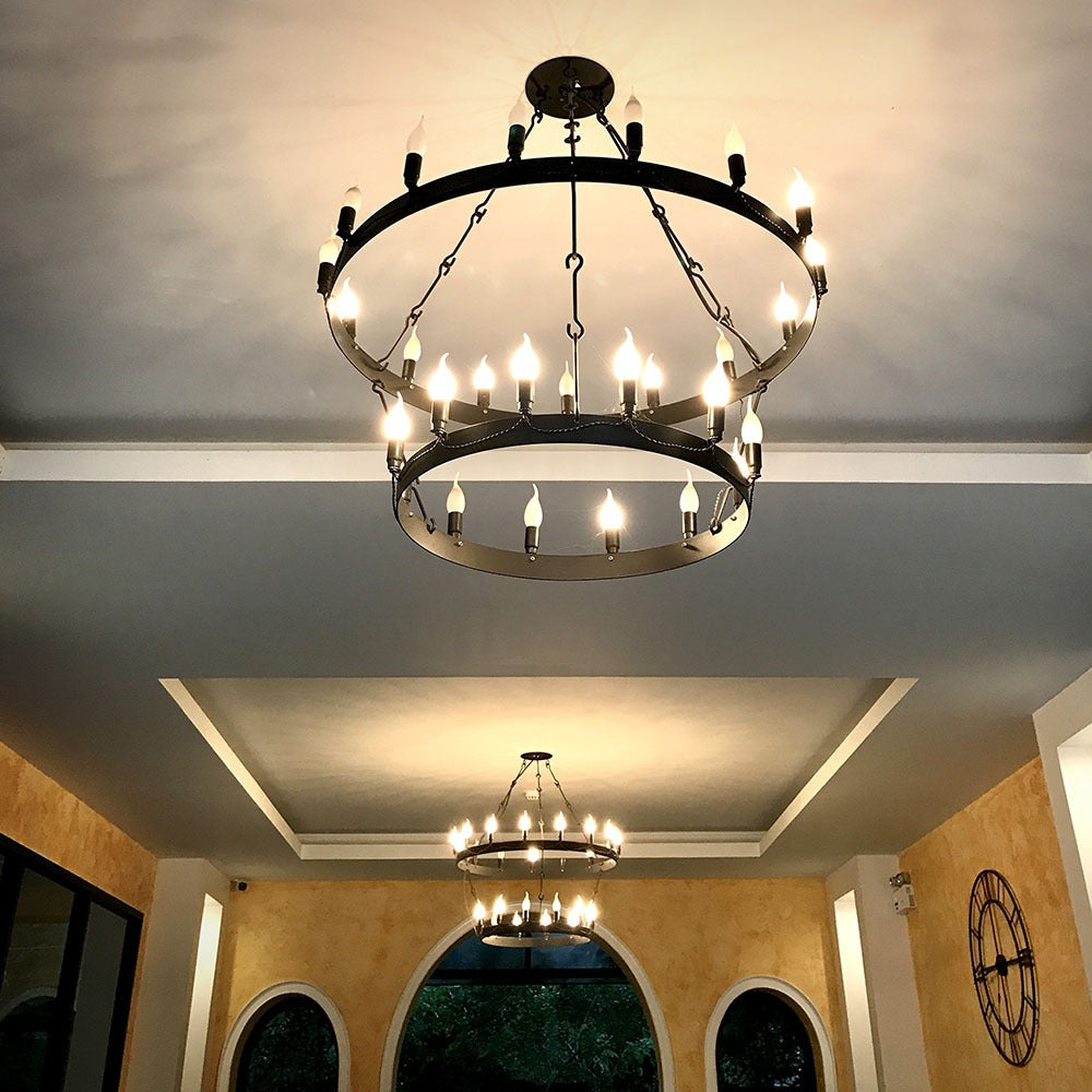 5.5W CF37 Żarówka LED / Klosz - płomień / Chip SAMSUNG / Barwa:6400K / Trzonek:E14