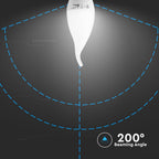 5.5W CF37 Żarówka LED / Klosz - płomień / Chip SAMSUNG / Barwa:6400K / Trzonek:E14