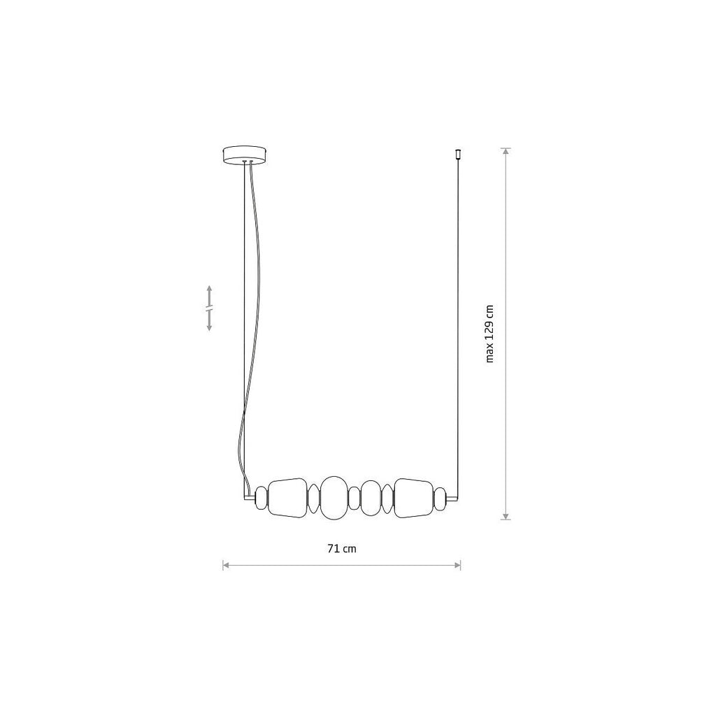 Nowodvorski Lampa wisząca CERAMIC LED 22W 220-230 50/60 - Szkło - Szary 11700