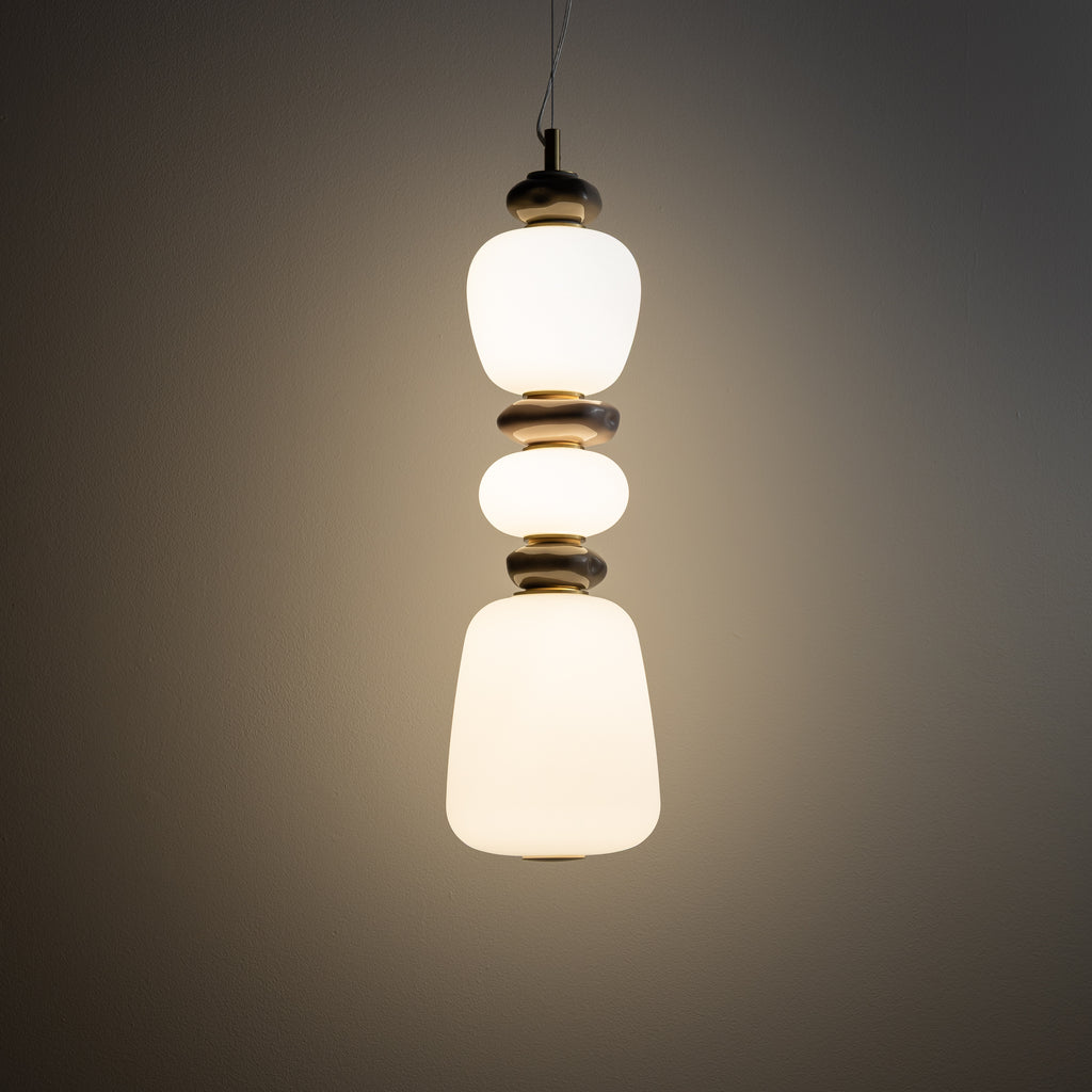 Nowodvorski Lampa wisząca CERAMIC LED 19W 220-230 50/60 - Szkło - Szary 11701